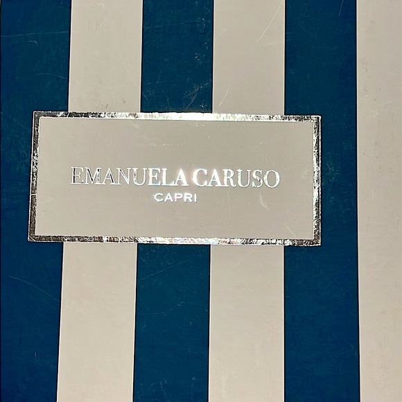 Custom Made Emanuela Caruso Velvet Lace-up Sandals made in Capri Italy - NIB - Picture 7 of 8